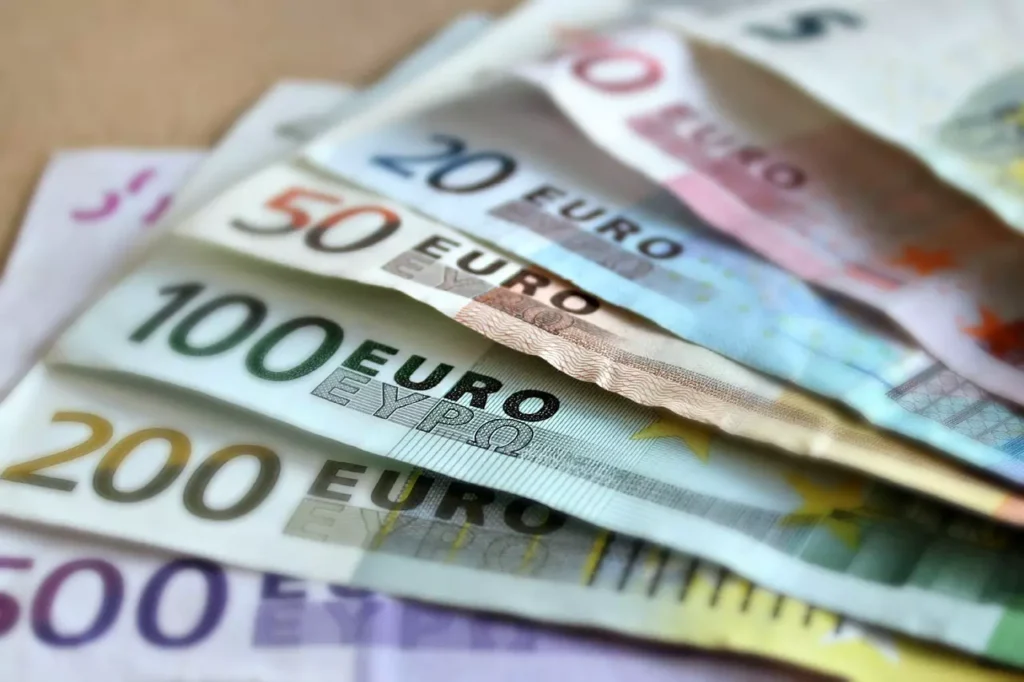 Notas de euro utilizadas em toda Europa