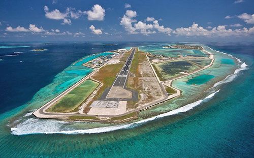 Aeroporto de Malé, nas Ilhas Maldivas: um paraíso tropical no oceano índico